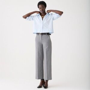 J. Crew | Sydney Wide Leg Pants in Four Season Stretch | Heather Graphite | 4
